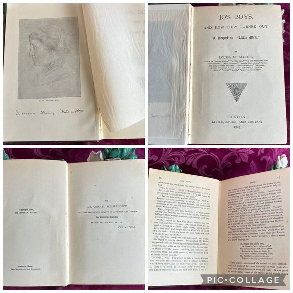1903 Antique Books: Little Women Series (3 Volume Set) by Louisa May Alcott - Picture 9 of 10